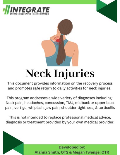 Neck Recovery Cheat Sheet