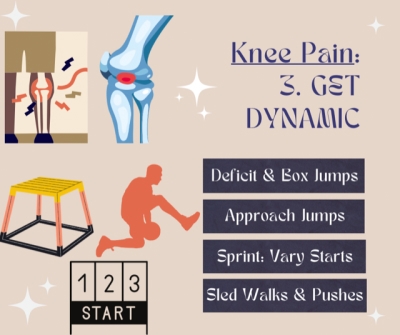 knee pain 3. get dynamic